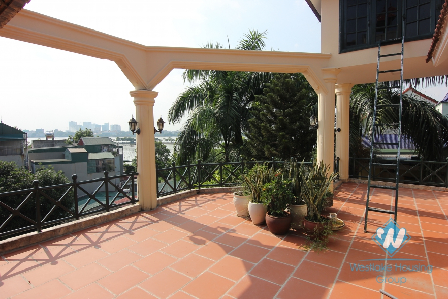 French style, unfurnished house for rent in To Ngoc Van, Tay Ho, Ha noi